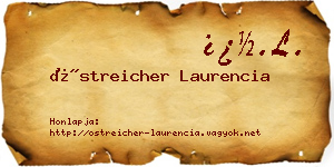 Östreicher Laurencia névjegykártya
